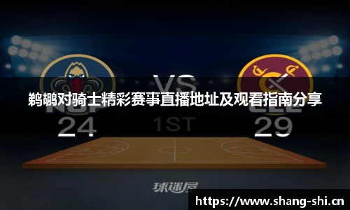 鹈鹕对骑士精彩赛事直播地址及观看指南分享